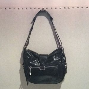 Francesco Biasia black leather purse